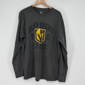 Vegas Golden Knights NHL Long Sleeve T-Shirt Gray Men's 2XL